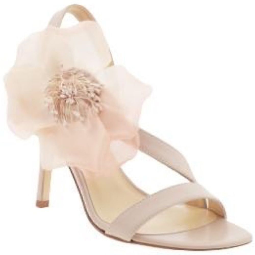 Kate Spade Lavish Powder/ Calf Blush Flower Heel Size 8.5M